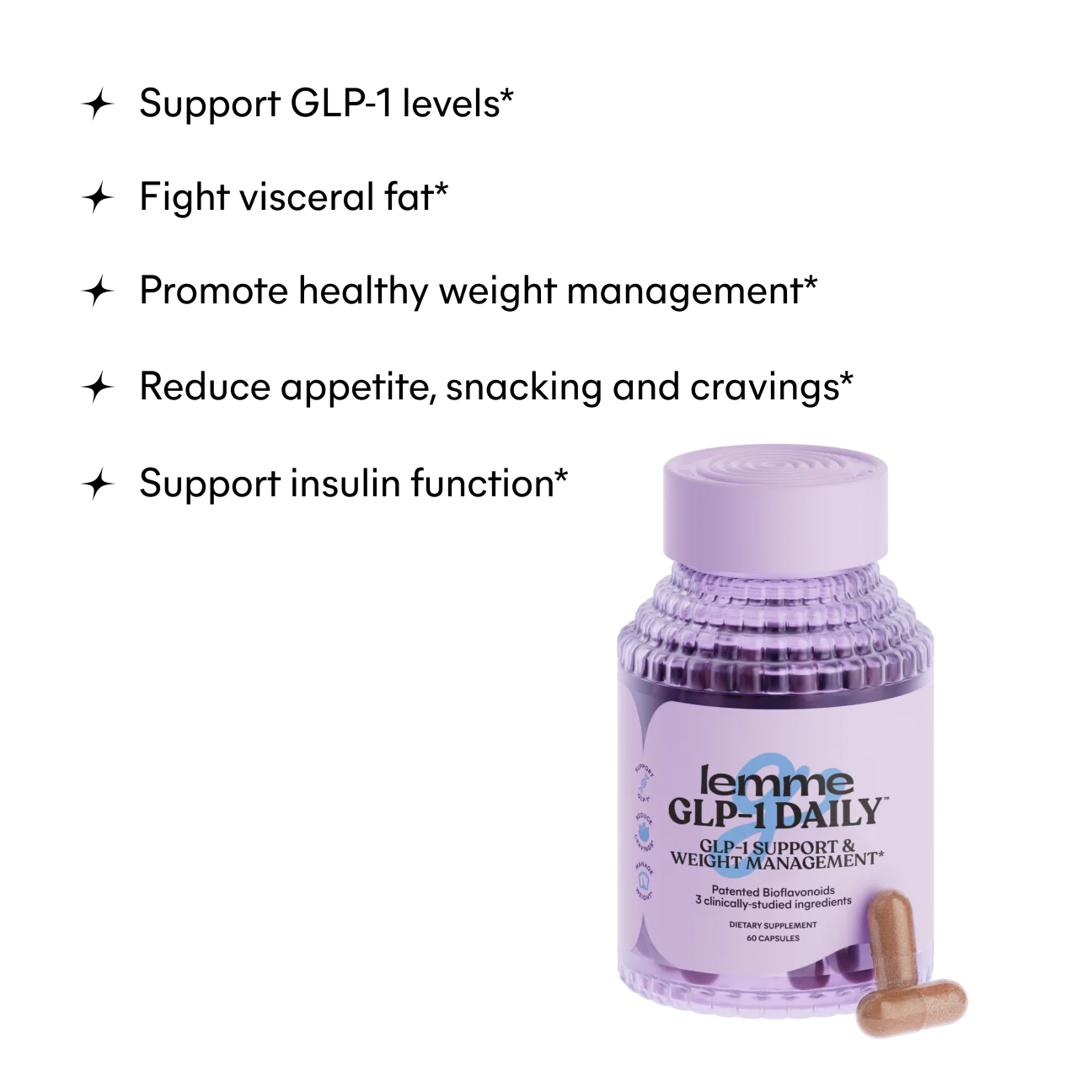 LEMME GLP-1 Daily Capsules GLP-1 Support, Appetite & Weight Management Supplement*