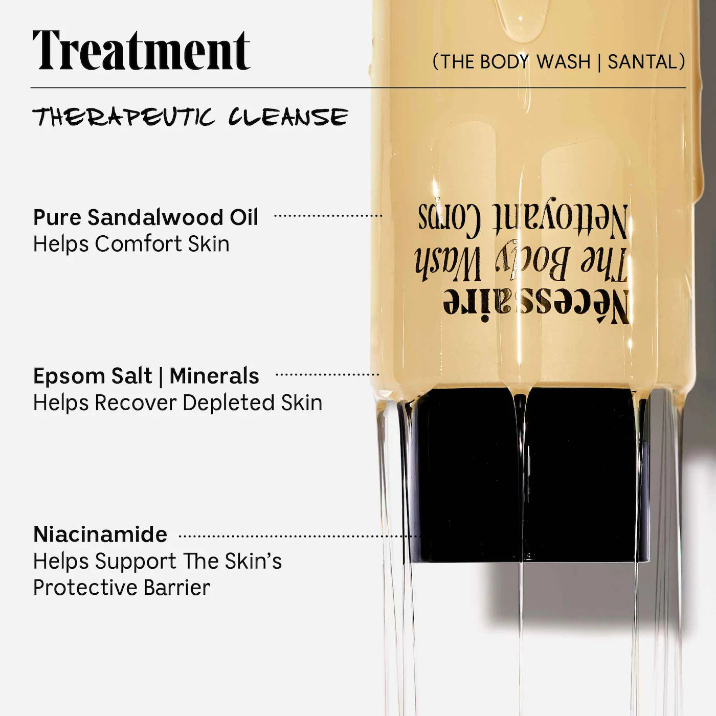 Nécessaire The Body Wash Santal - Therapeutic Treatment Cleanse With Epsom Salt + Minerals