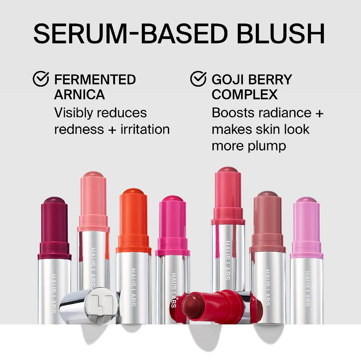 Haus Labs Color Fuse Longwear Hydrating Glassy Lip + Cheek Blush Balm Stick