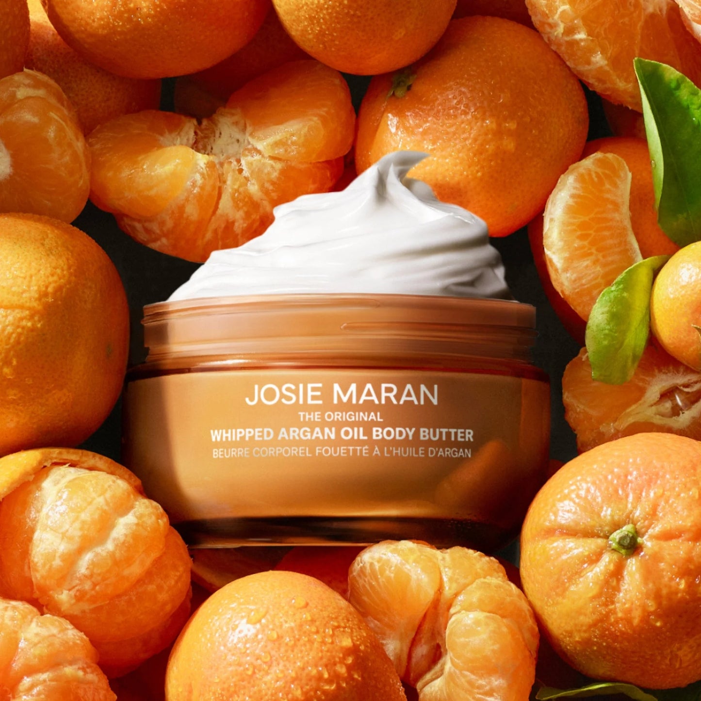 Josie Maran Topless Tangerine - Whipped Argan Oil Refillable Firming Body Butter Jar