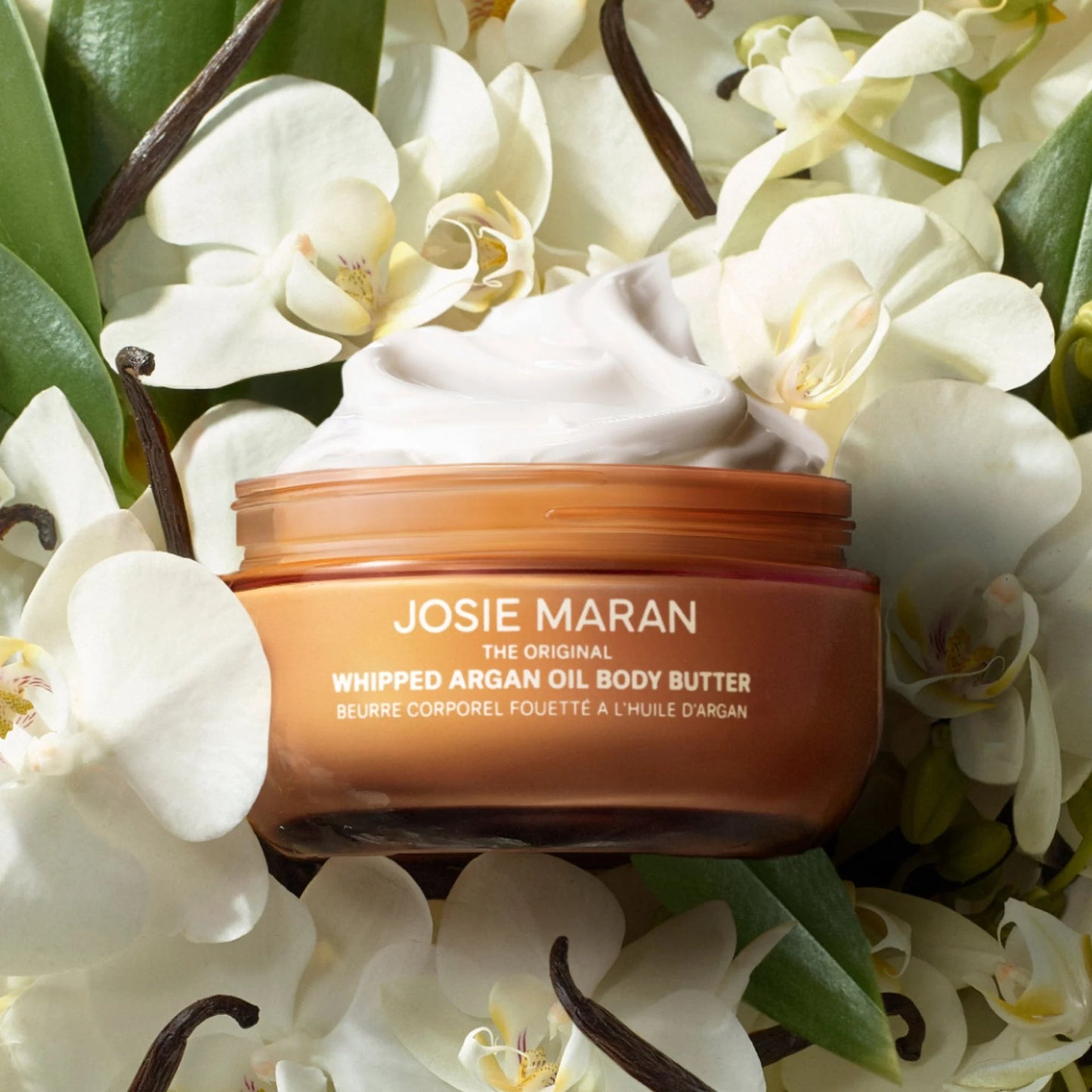 Josie Maran Vanilla Bean - Whipped Argan Oil Refillable Firming Body Butter Jar