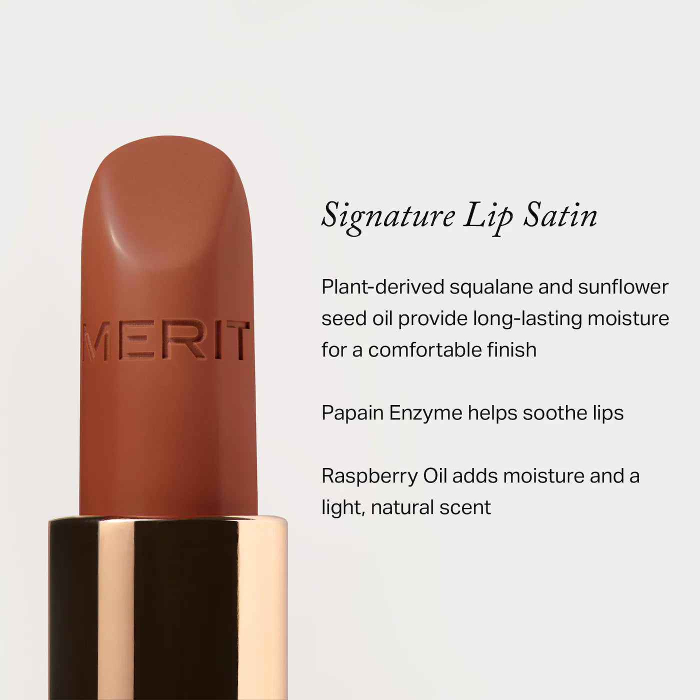 MERIT Signature Lip Lightweight Satin Lipstick