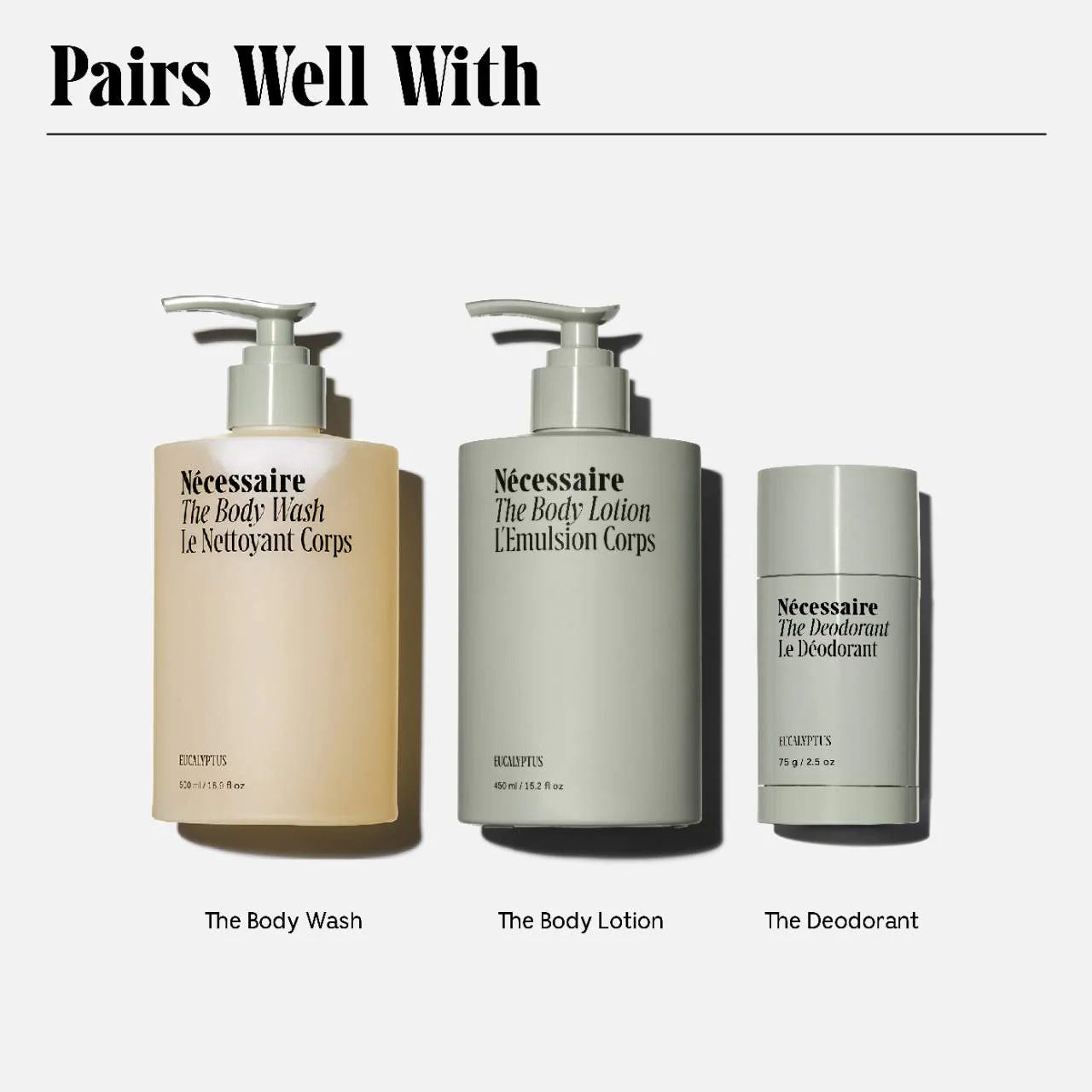 Nécessaire The Body Wash Eucalyptus - Nourishing Treatment Cleanse With Lipid-Rich Oils + Niacinamide With Pump
