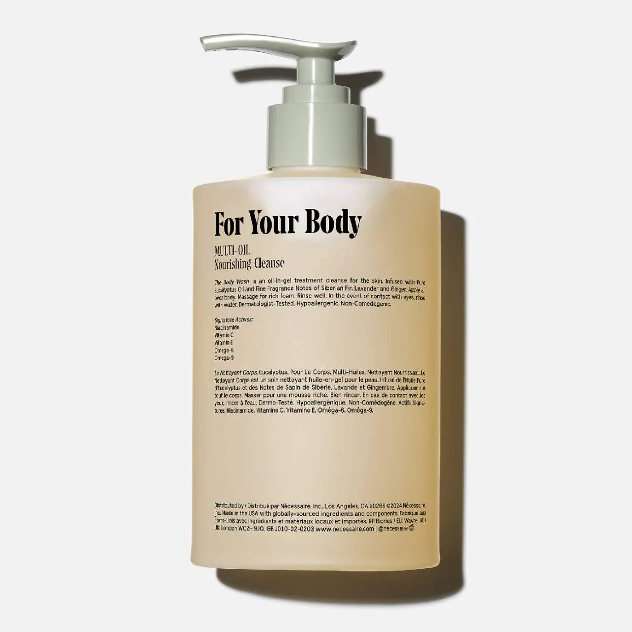 Nécessaire The Body Wash Eucalyptus - Nourishing Treatment Cleanse With Lipid-Rich Oils + Niacinamide With Pump