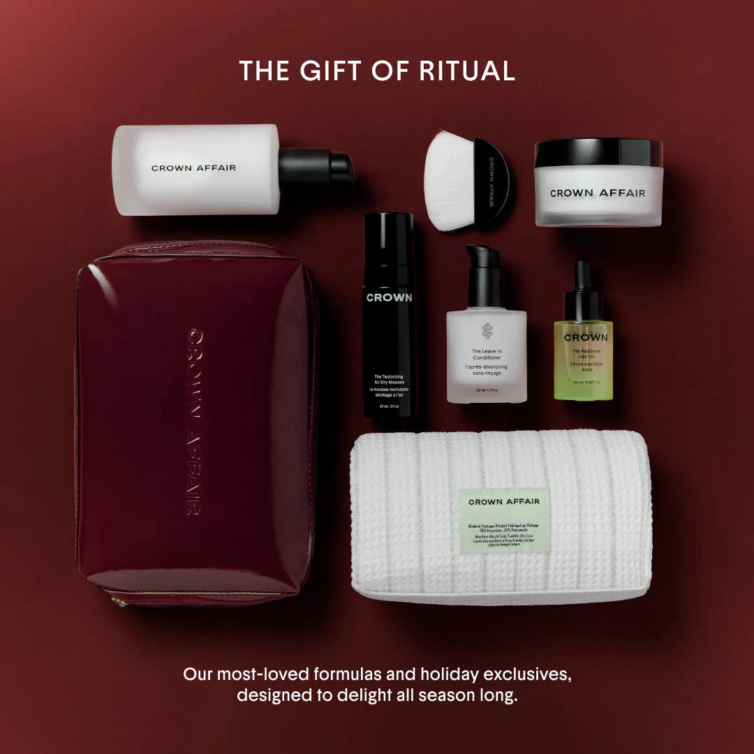 Crown Affair The Bestsellers Trio Hair Gift Set for Volume, Hydration & Air-Dry Texture