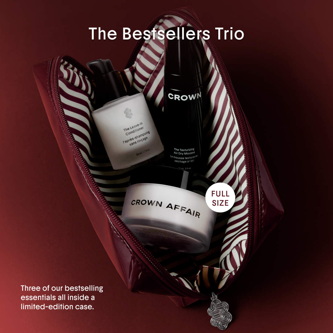 Crown Affair The Bestsellers Trio Hair Gift Set for Volume, Hydration & Air-Dry Texture