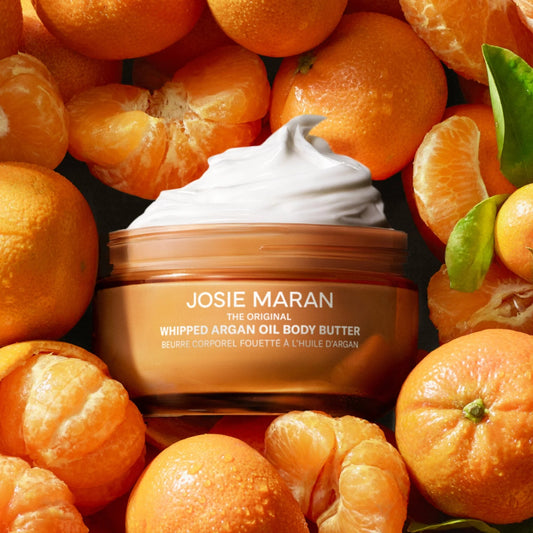 Josie Maran Topless Tangerine - Whipped Argan Oil Refillable Firming Body Butter Jar