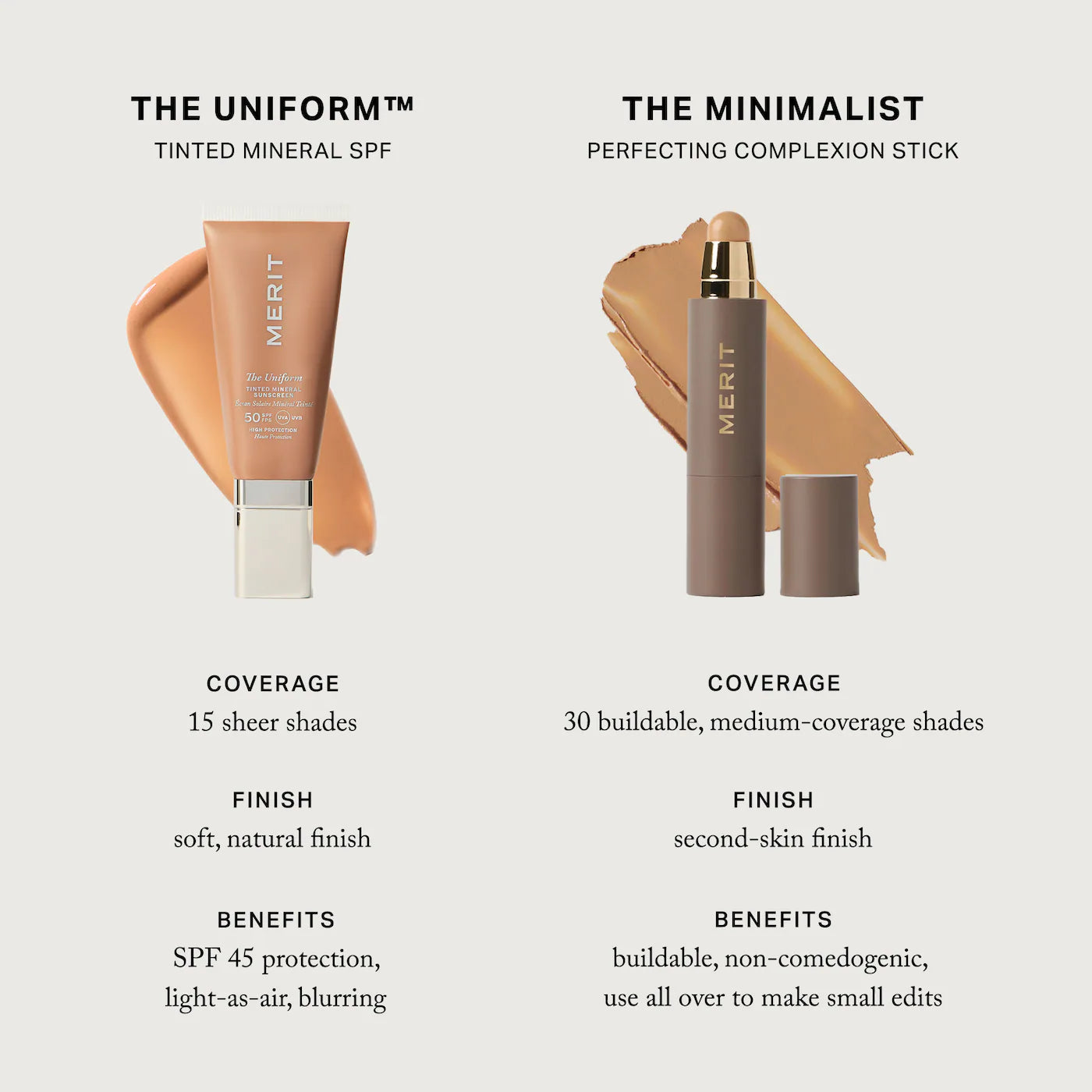 Merit The Uniform Tinted Mineral Sunscreen SPF 45