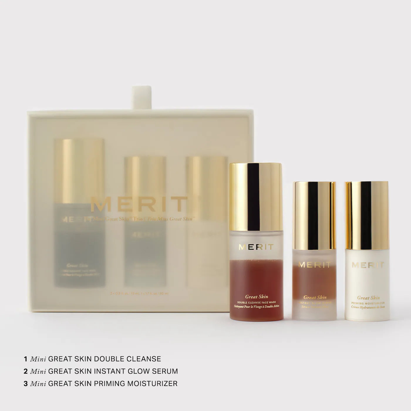 Merit Mini Great Skin Skincare Essentials Gift Set